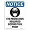 Signmission OSHA Sign, Eye Protection Required, 14in X 10in Plastic, 10" W, 14" H, Portrait, P-1014-V-12343 OS-NS-P-1014-V-12343 - alternate 1